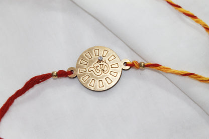 Set of 2  - OM & Swastik MDF Eco Rakhi Avante Meraki